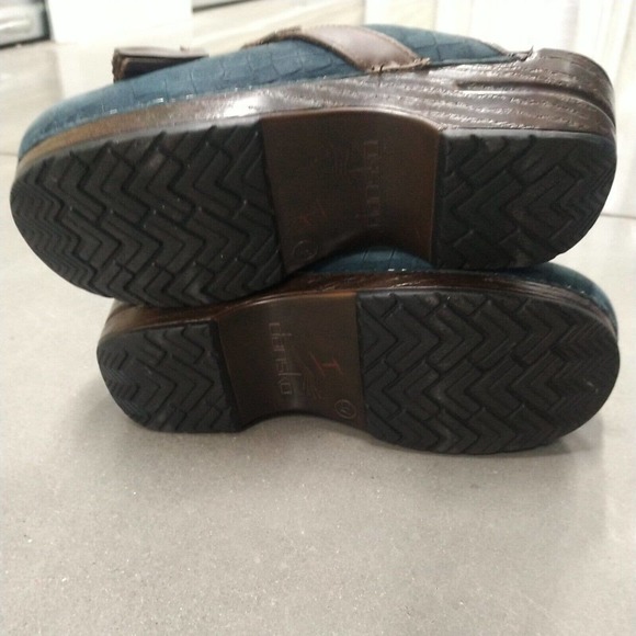 Retired Dansko Leather MULES: Blue W/ Brown Tassel: Women’s US 6.5 EU 37 - Picture 7 of 12